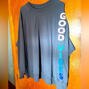 Large Rebellious One sweatshirt.  Good vibes